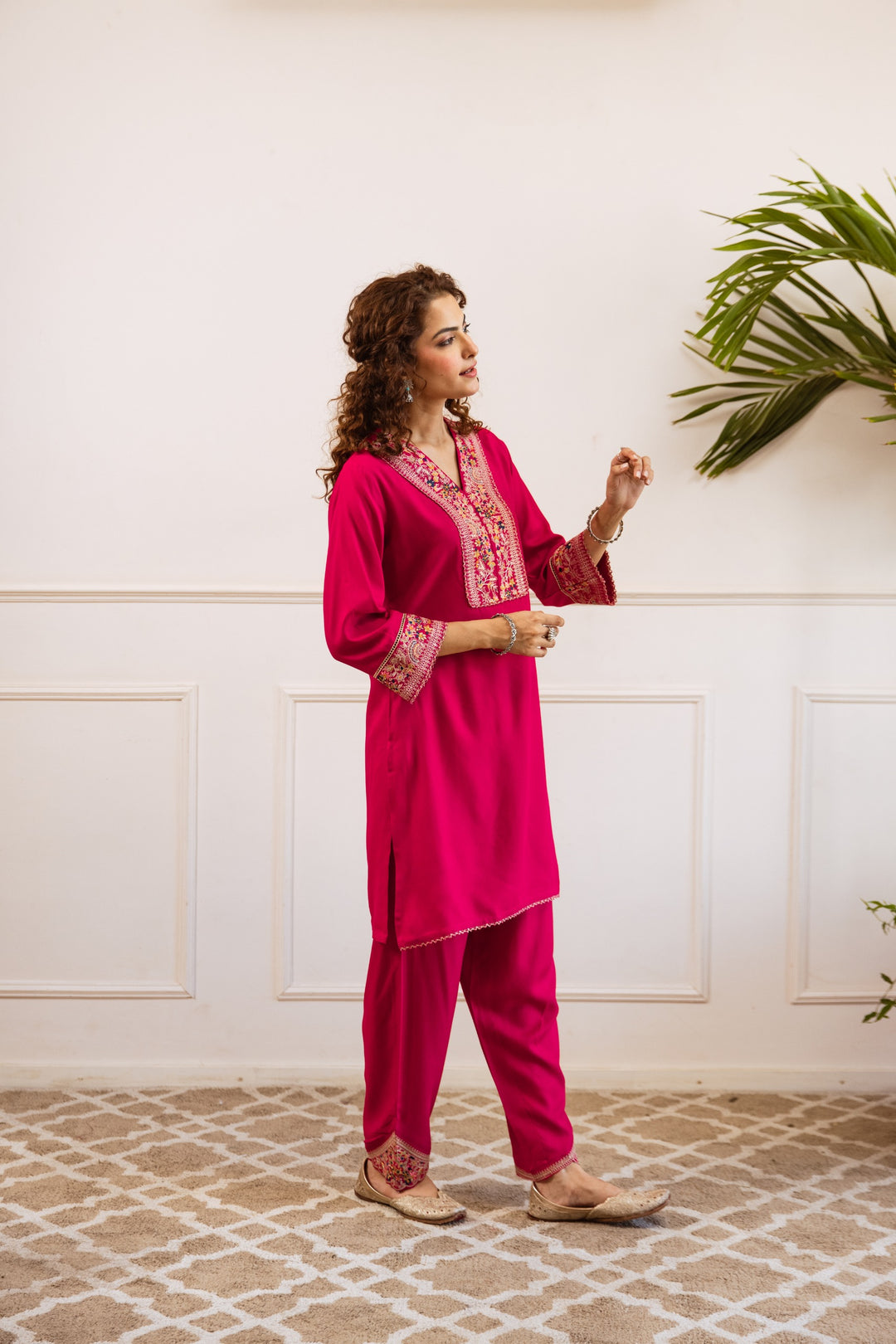 Kabool cameo embroidery co-ord set