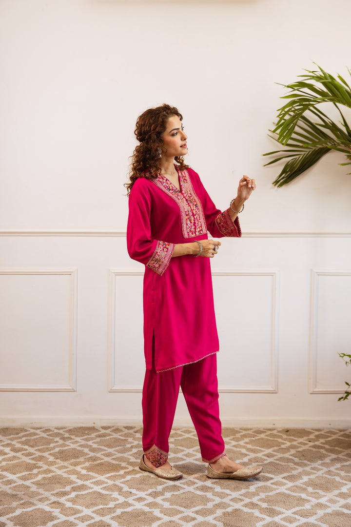 Kabool cameo embroidery co-ord set