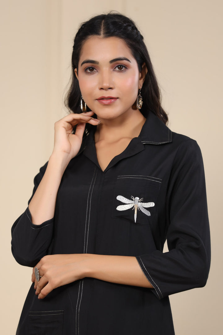 Jayti onyx Butterfly Cotton Co-ord Set