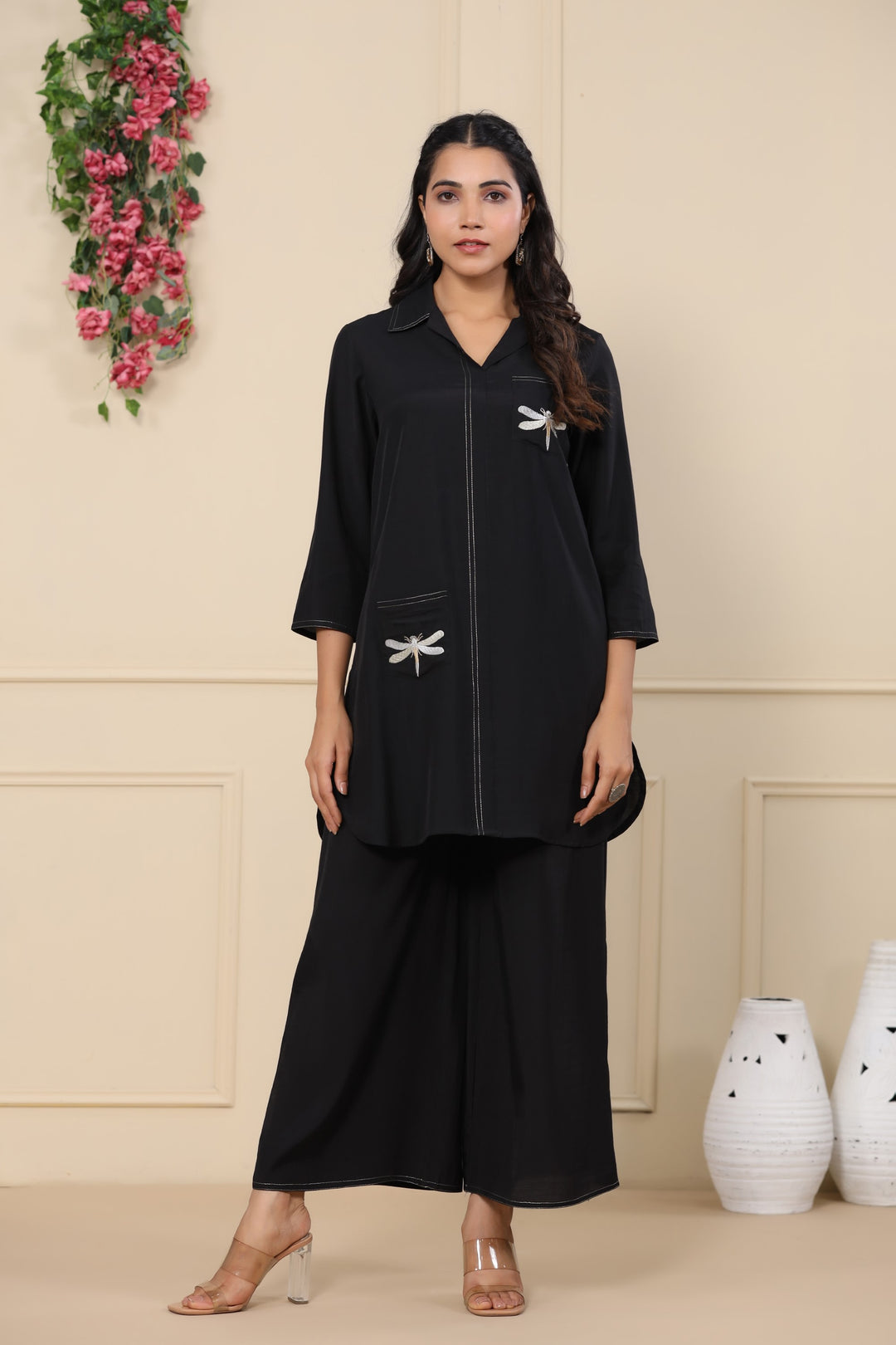 Jayti onyx Butterfly Cotton Co-ord Set