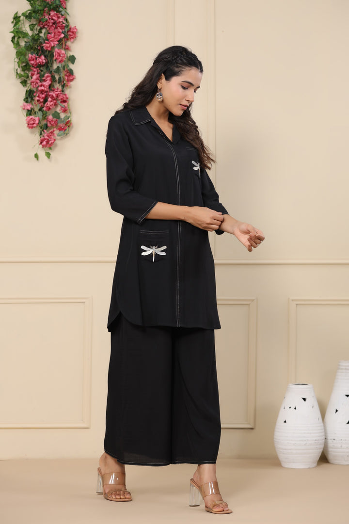 Jayti onyx Butterfly Cotton Co-ord Set