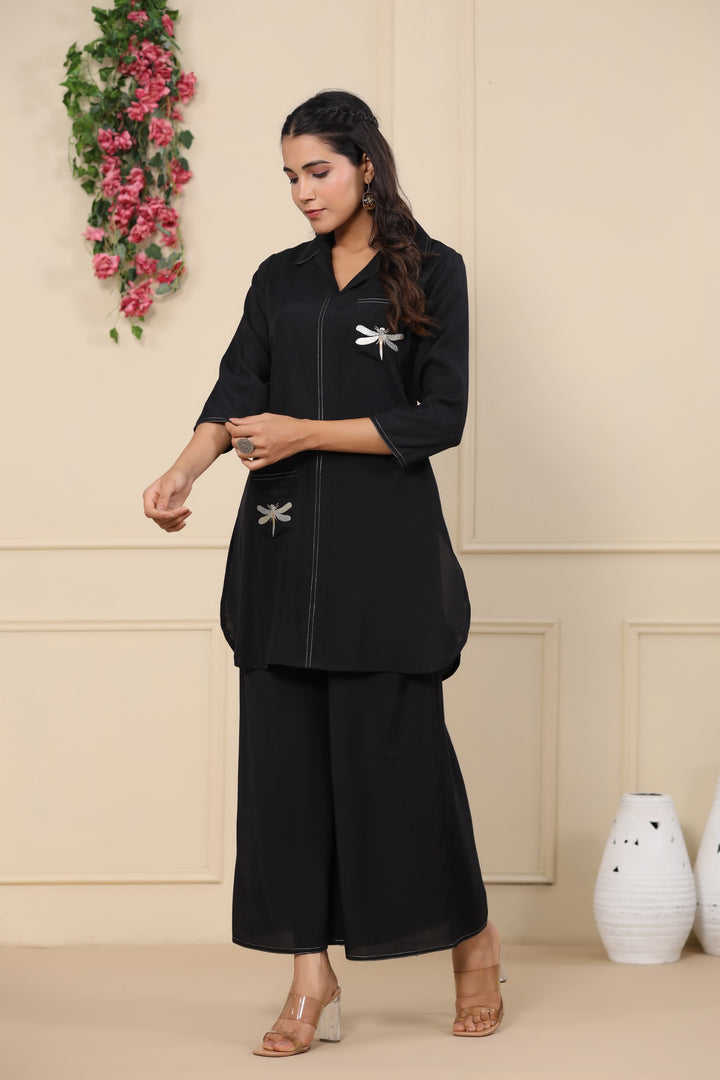 Jayti onyx Butterfly Cotton Co-ord Set