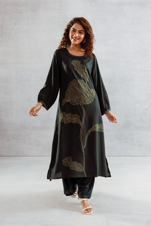 Bakul Moss Printed Kurta Pant Set