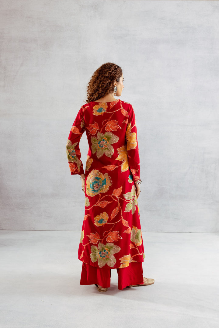 Bakul sindoori printed Kurta pant set