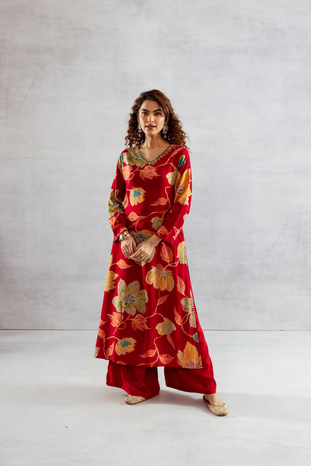 Bakul sindoori printed Kurta pant set