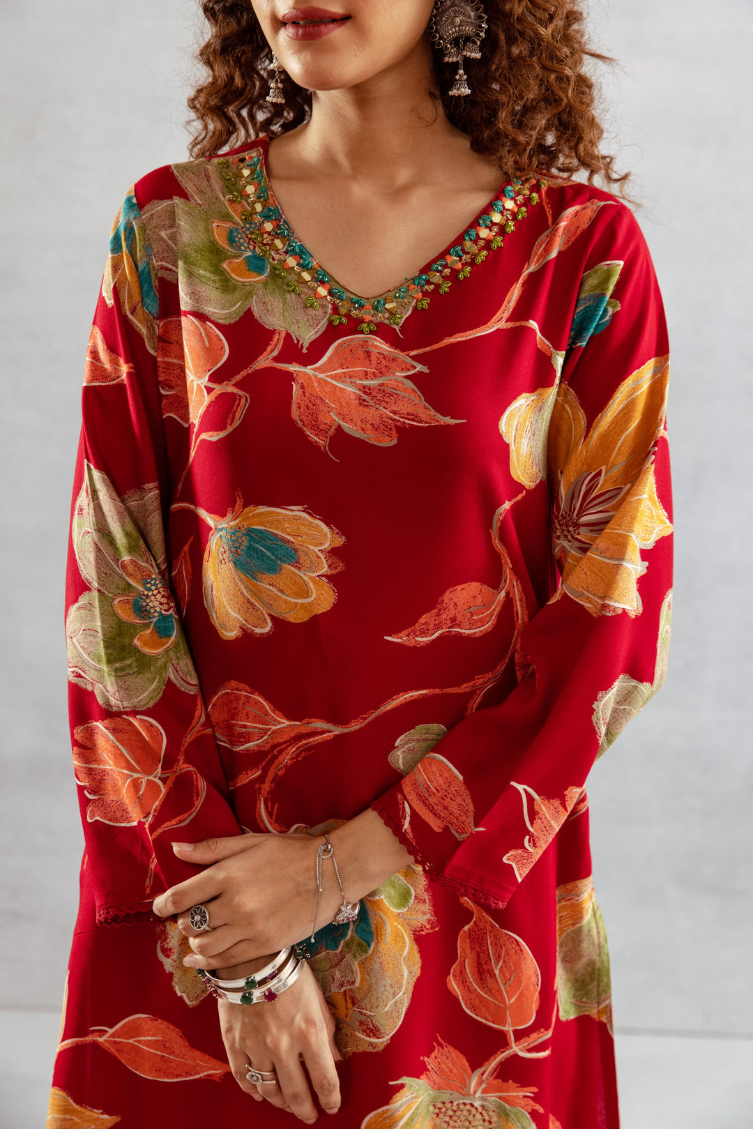 Bakul sindoori printed Kurta pant set