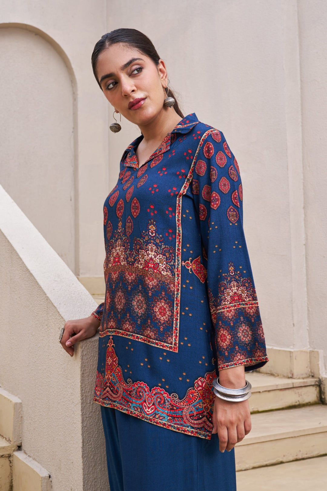 Kabool Nileblue Printed Co-ord set