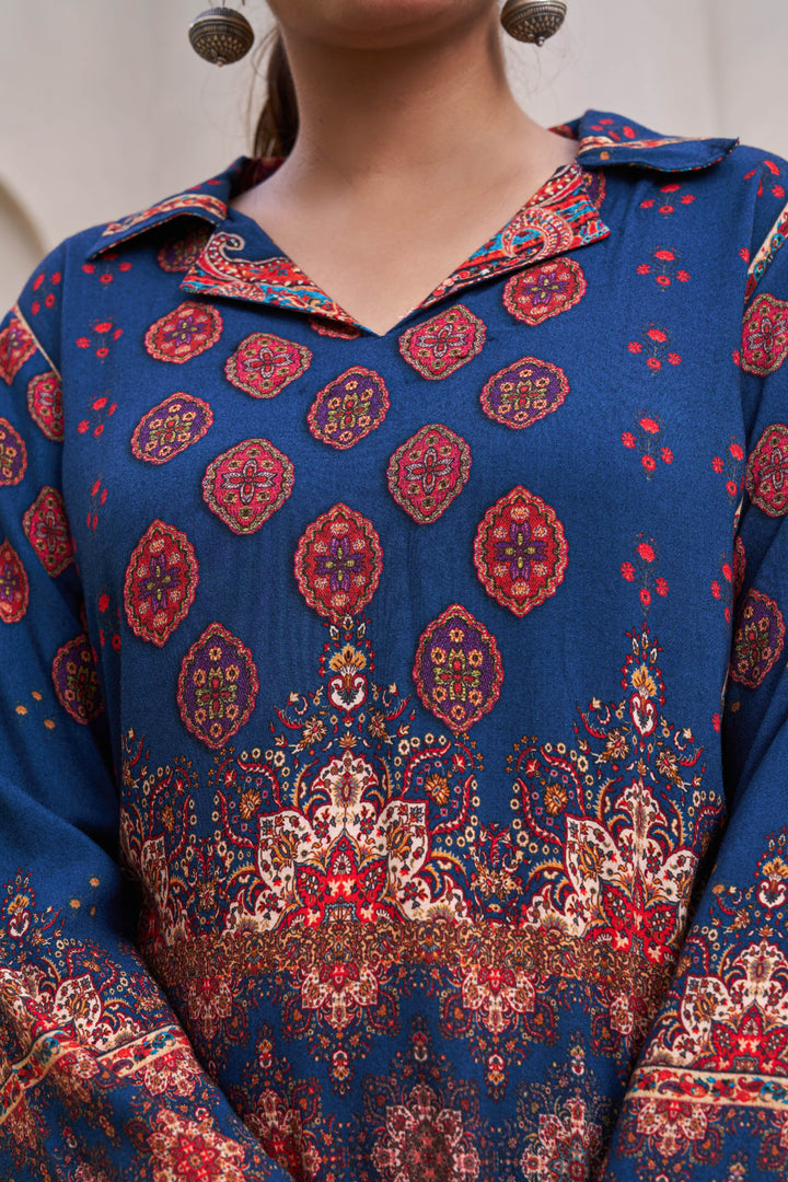 Kabool Nileblue Printed Co-ord set