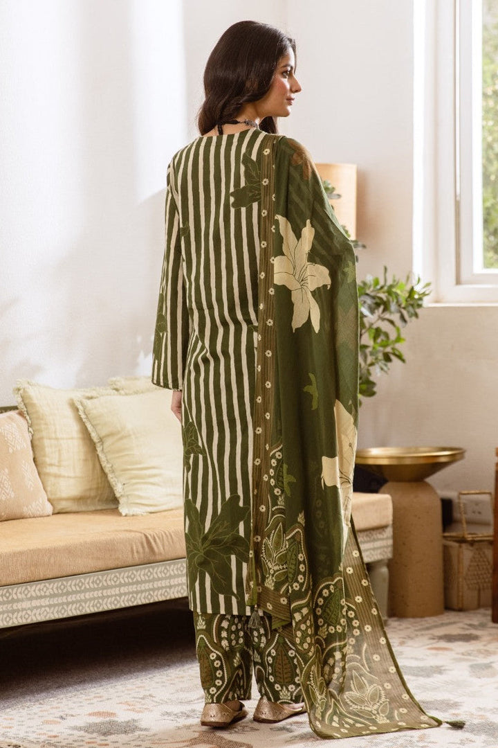 Karen olive cotton suit set