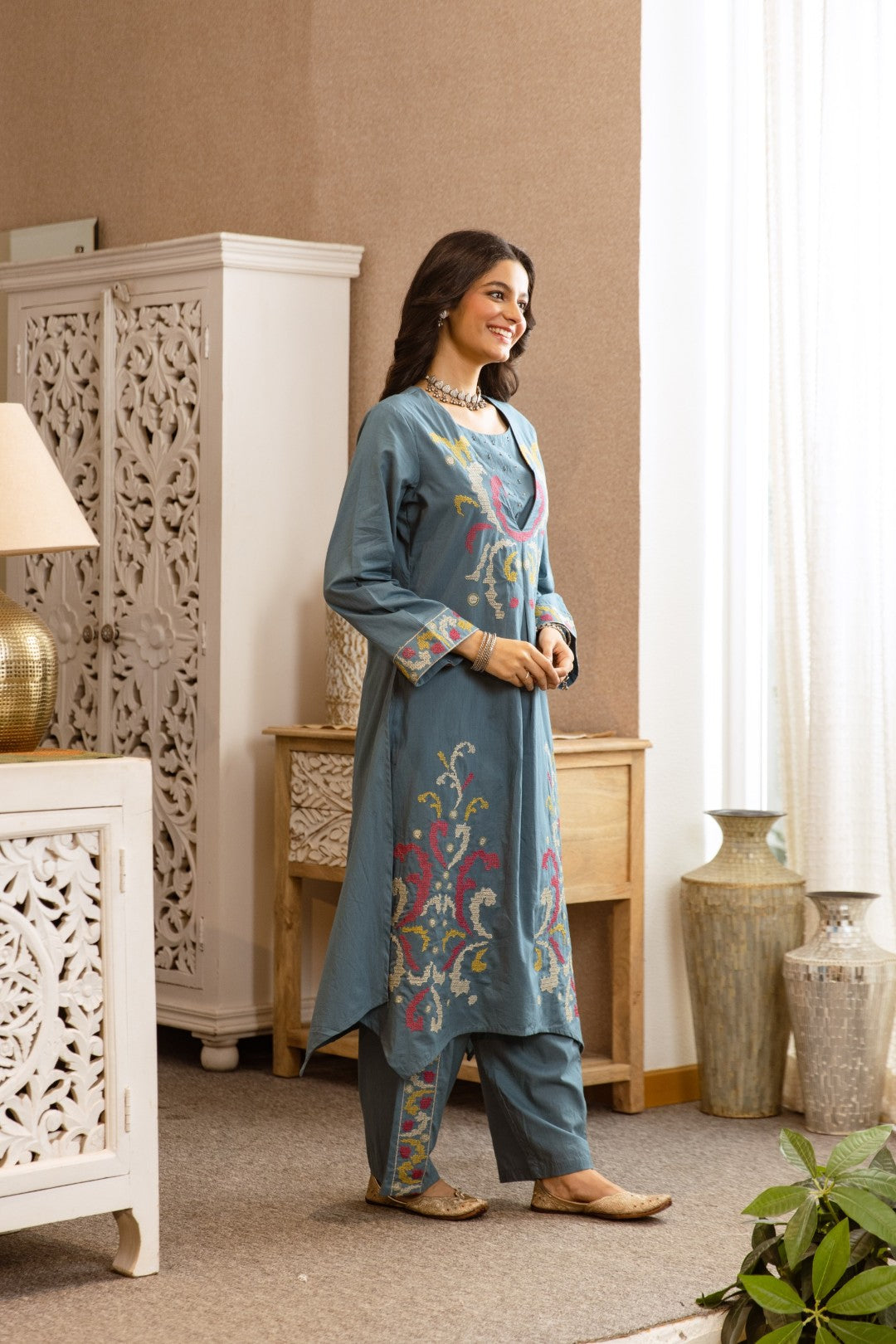Karen maya cotton kurta pant set