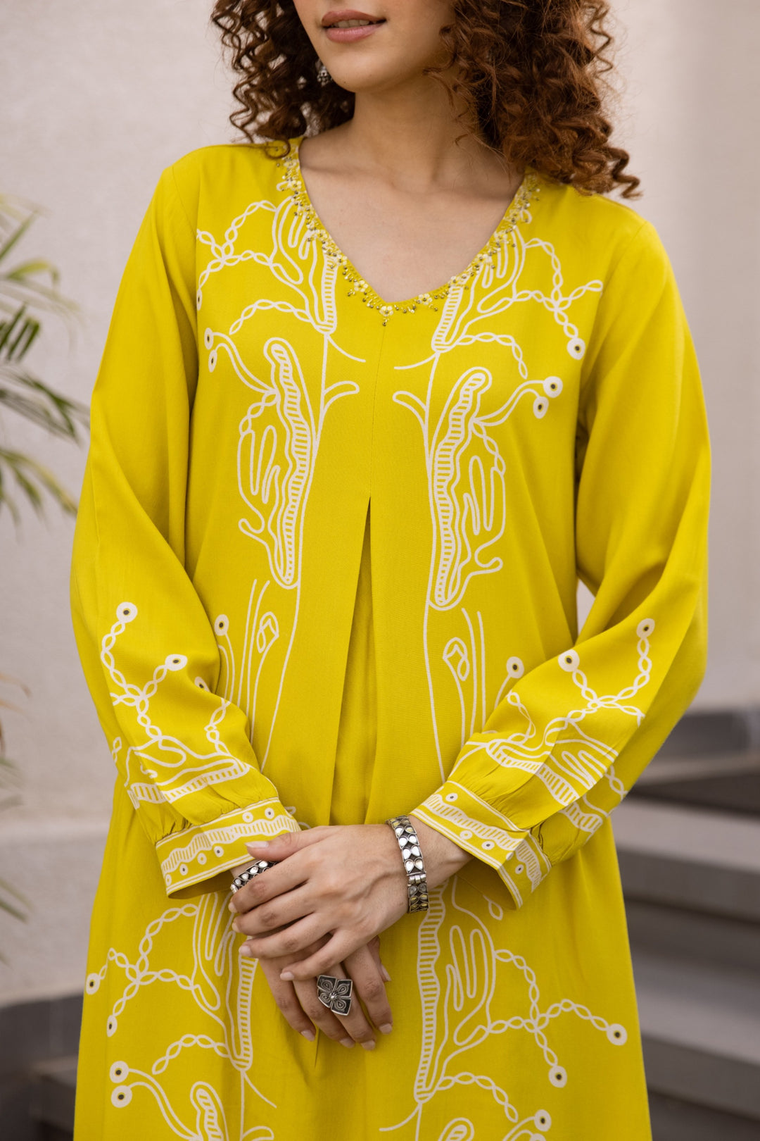 Kabool Sunshine Printed Kurta Pant Set