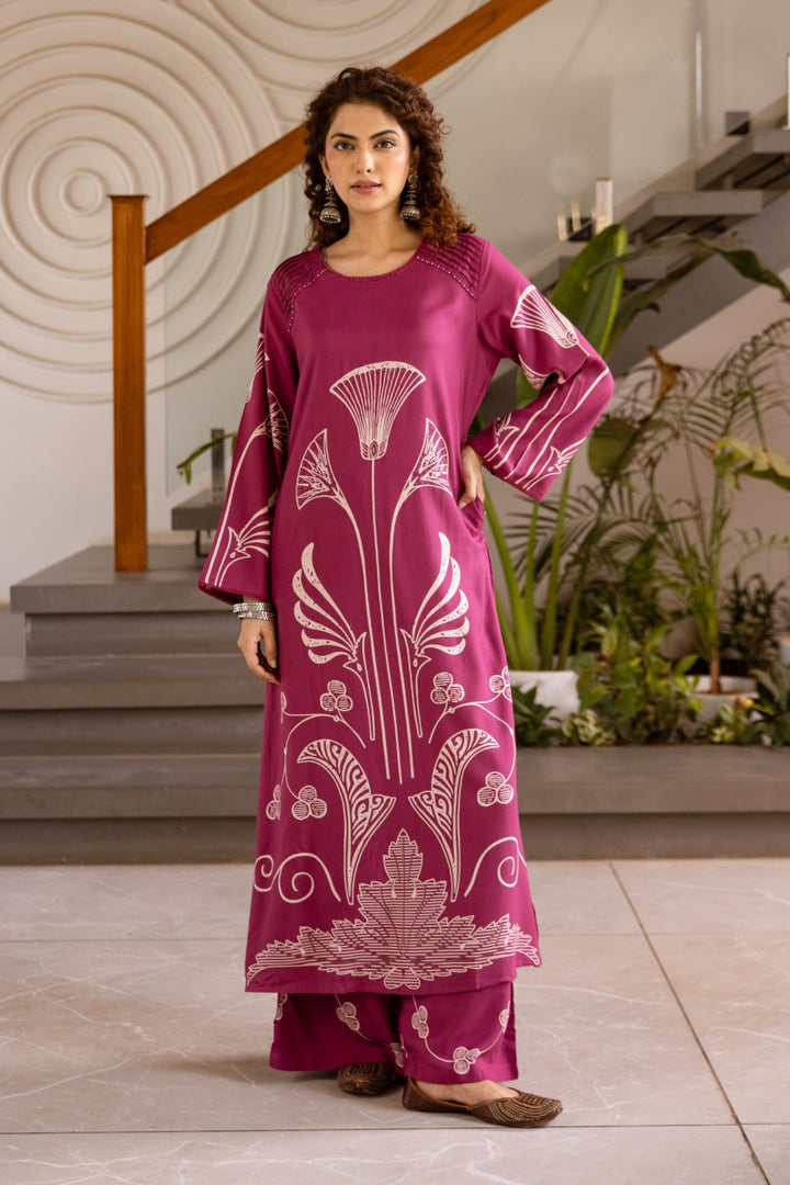 Sonpal Berry printed kurta pant set