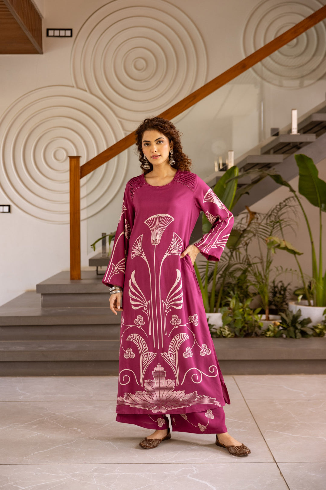 Sonpal Berry printed kurta pant set