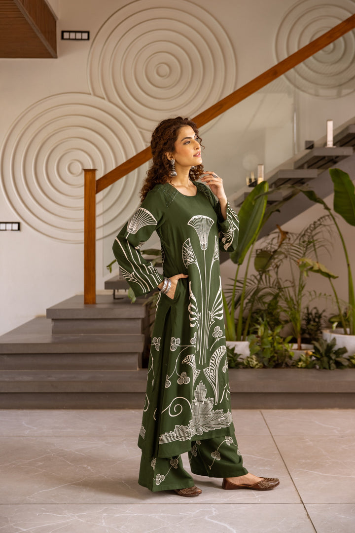 Sonpal Jungle printed kurta pant set