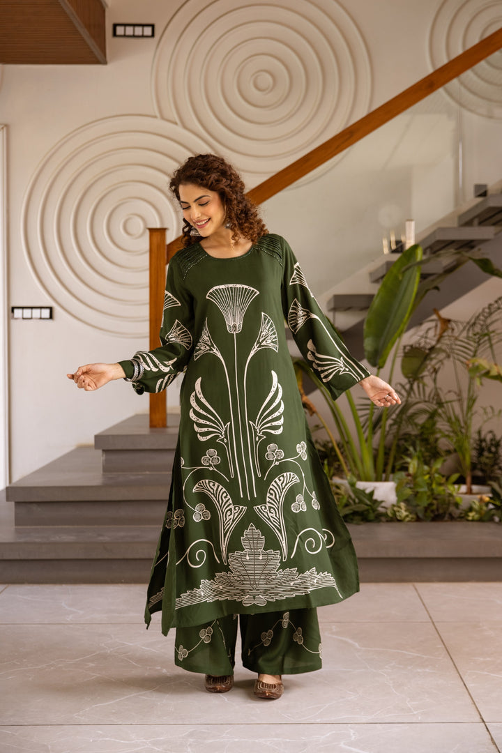 Sonpal Jungle printed kurta pant set