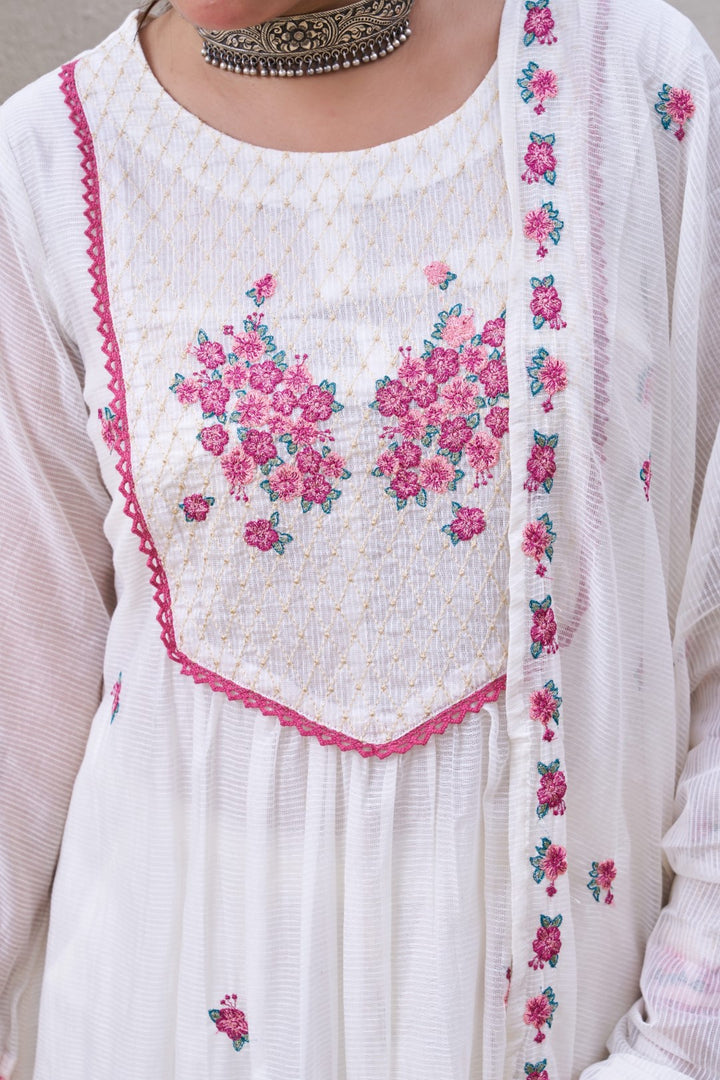 Kabool pearl embroidery suit set
