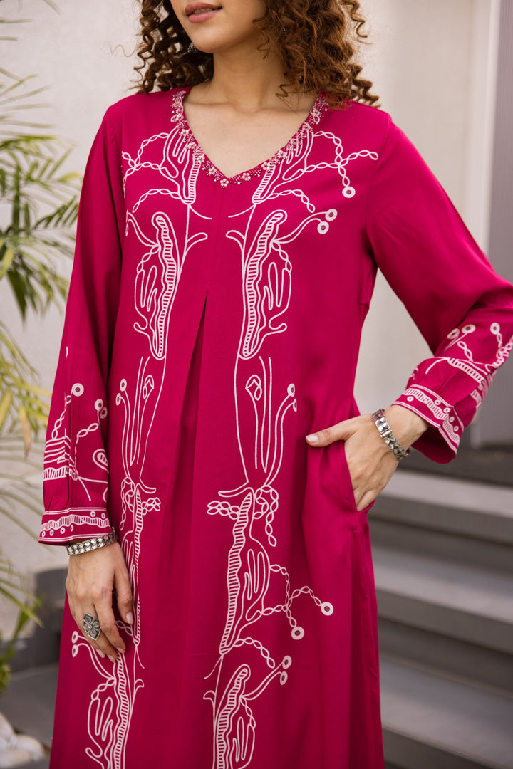 Kabool Candy Printed Kurta Pant Set