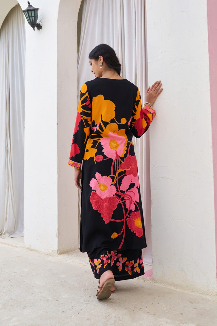 Sonpal Floral printed kurta pant set
