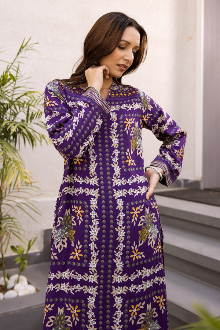 Kabool orchid printed Kurta pant set