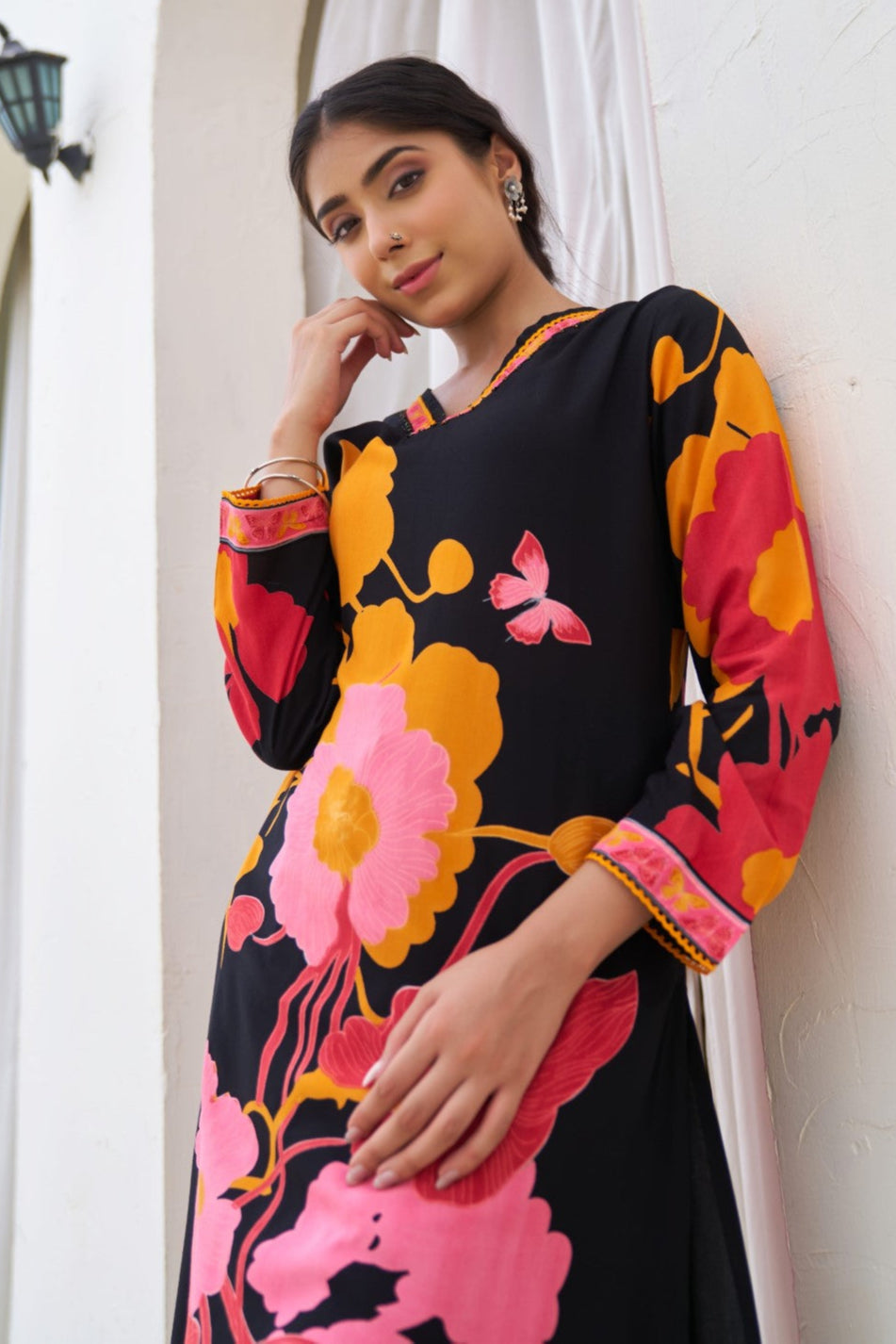 Sonpal Floral printed kurta pant set