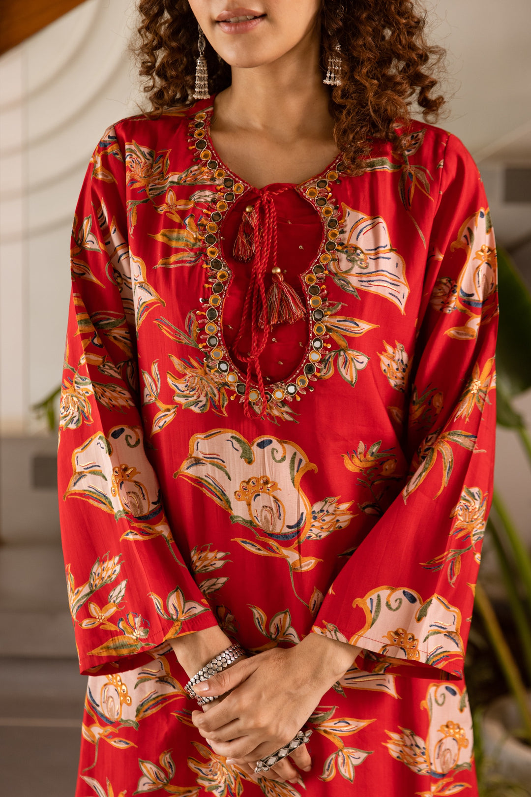 Kabool Lava Printed Kurta Pant Set