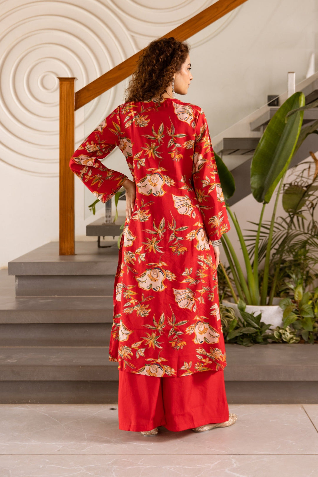 Kabool Lava Printed Kurta Pant Set