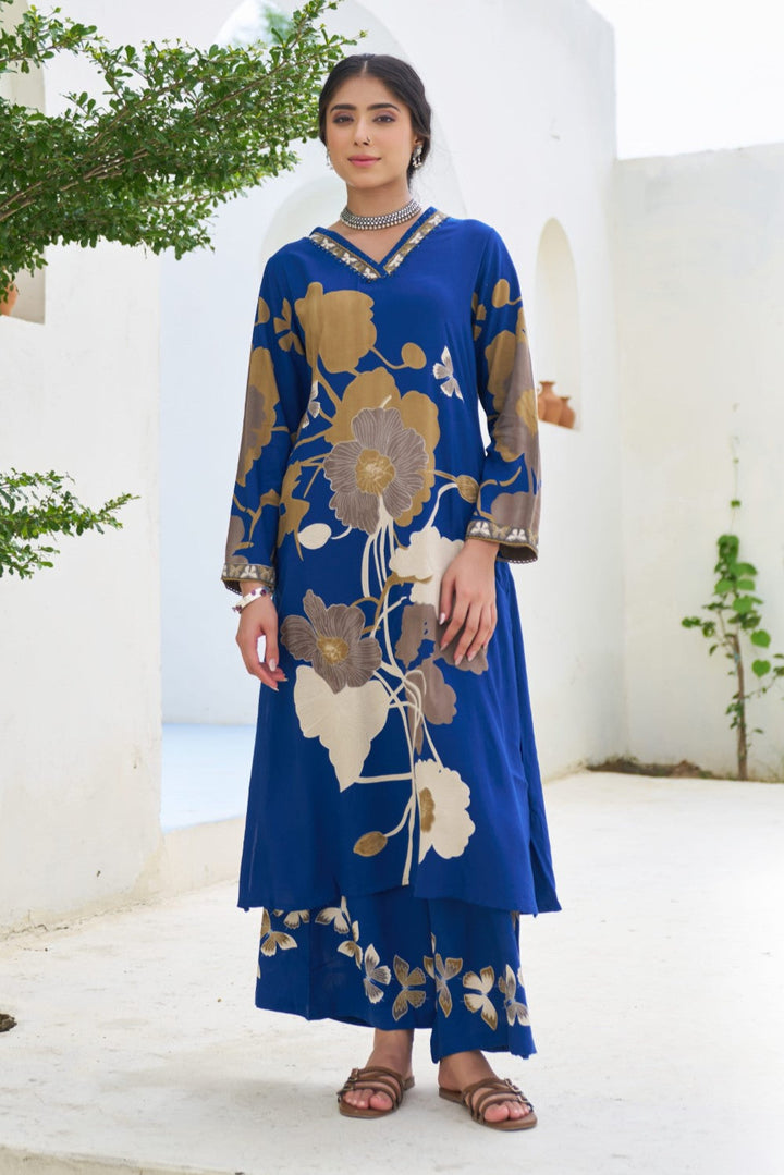 Stravi Indi Printed Kurta pant set