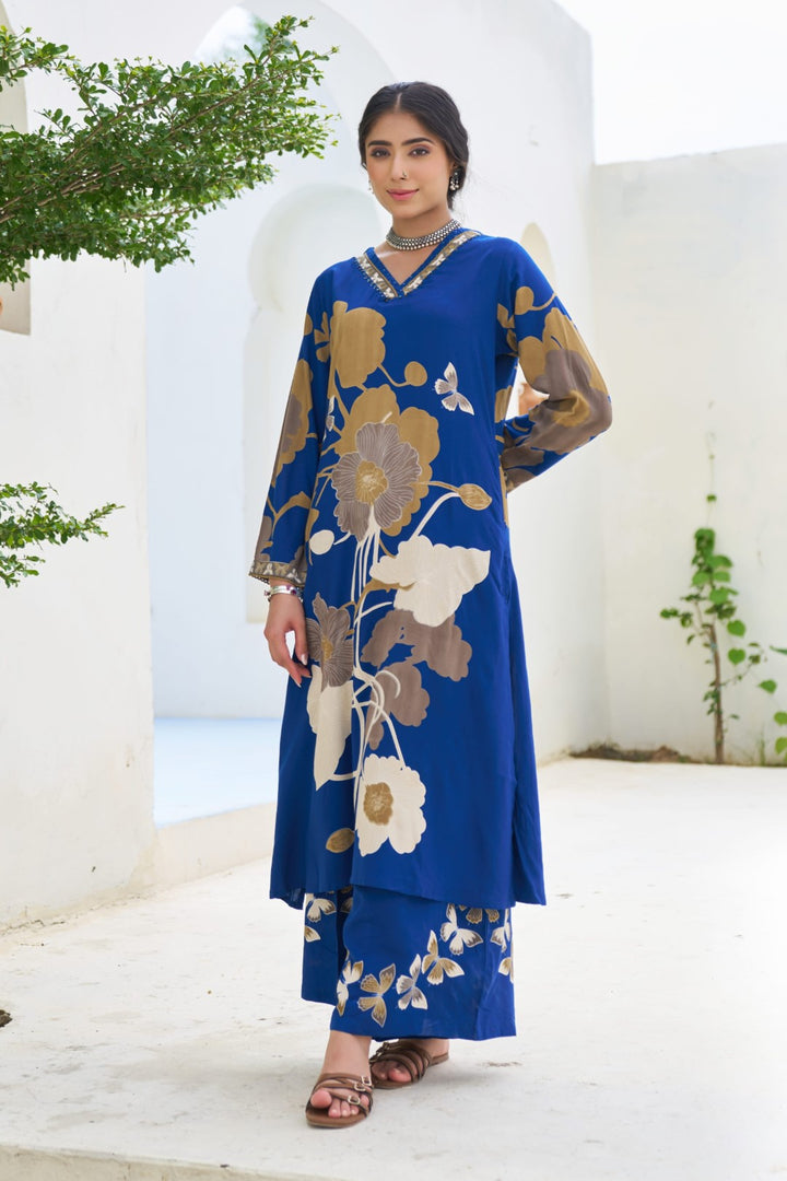 Stravi Indi Printed Kurta pant set