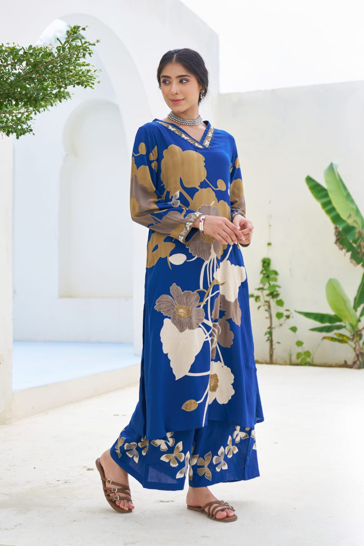 Stravi Indi Printed Kurta pant set