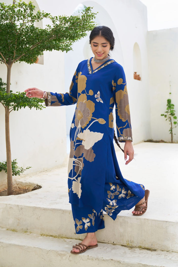 Stravi Indi Printed Kurta pant set