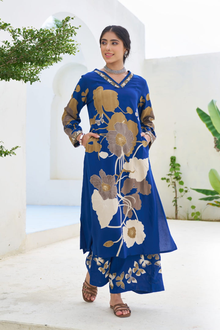 Stravi Indi Printed Kurta pant set