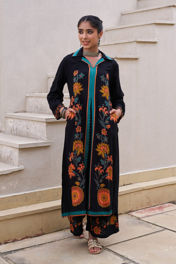 Sonpal Jade printed cotton kurta pant set