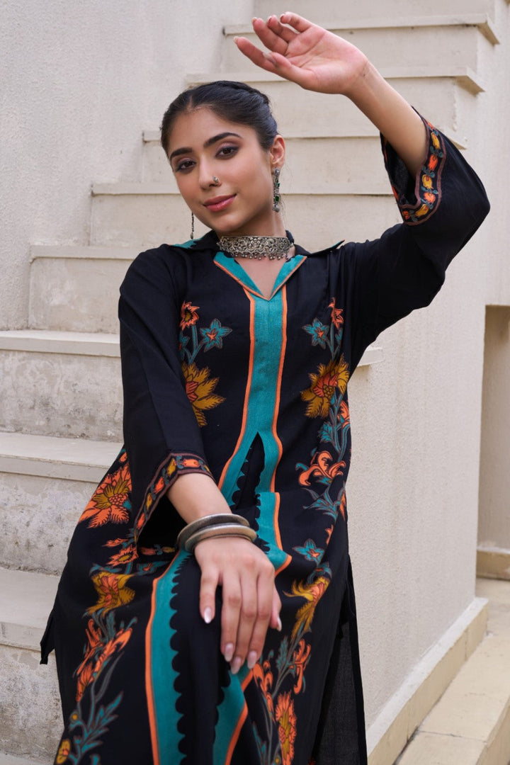 Sonpal Jade printed cotton kurta pant set