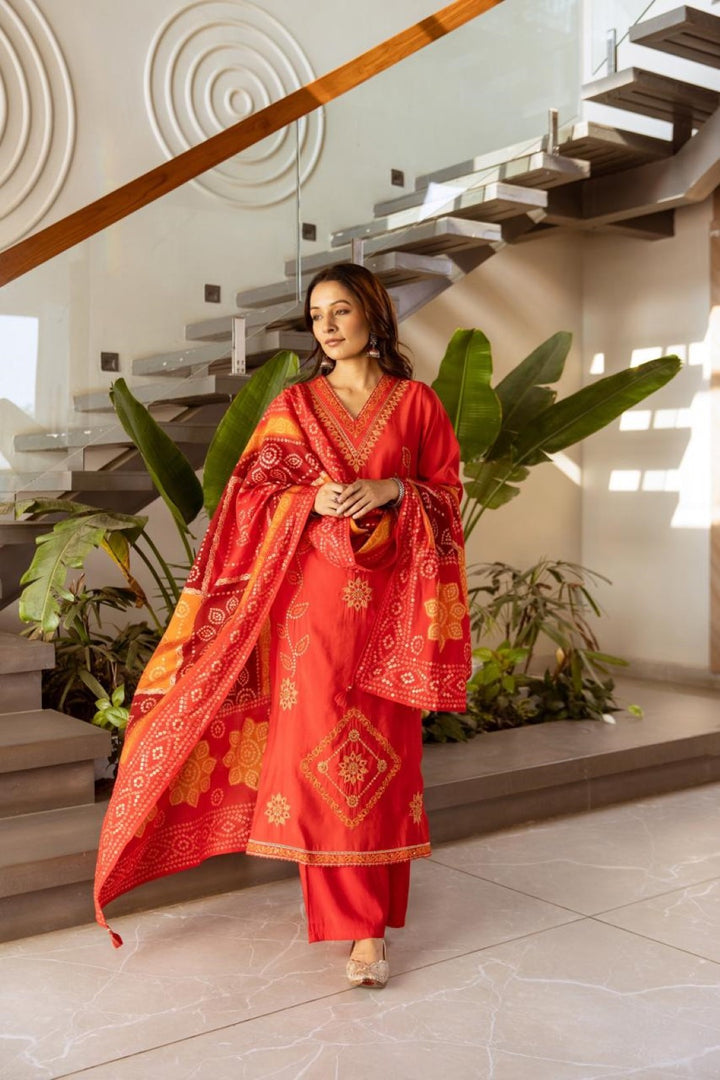 Stravi Tangerine Work Suit Set