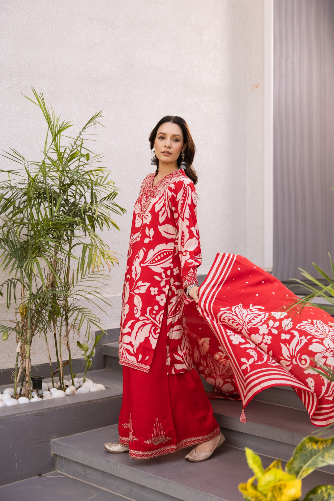 Kabool madder work suit set