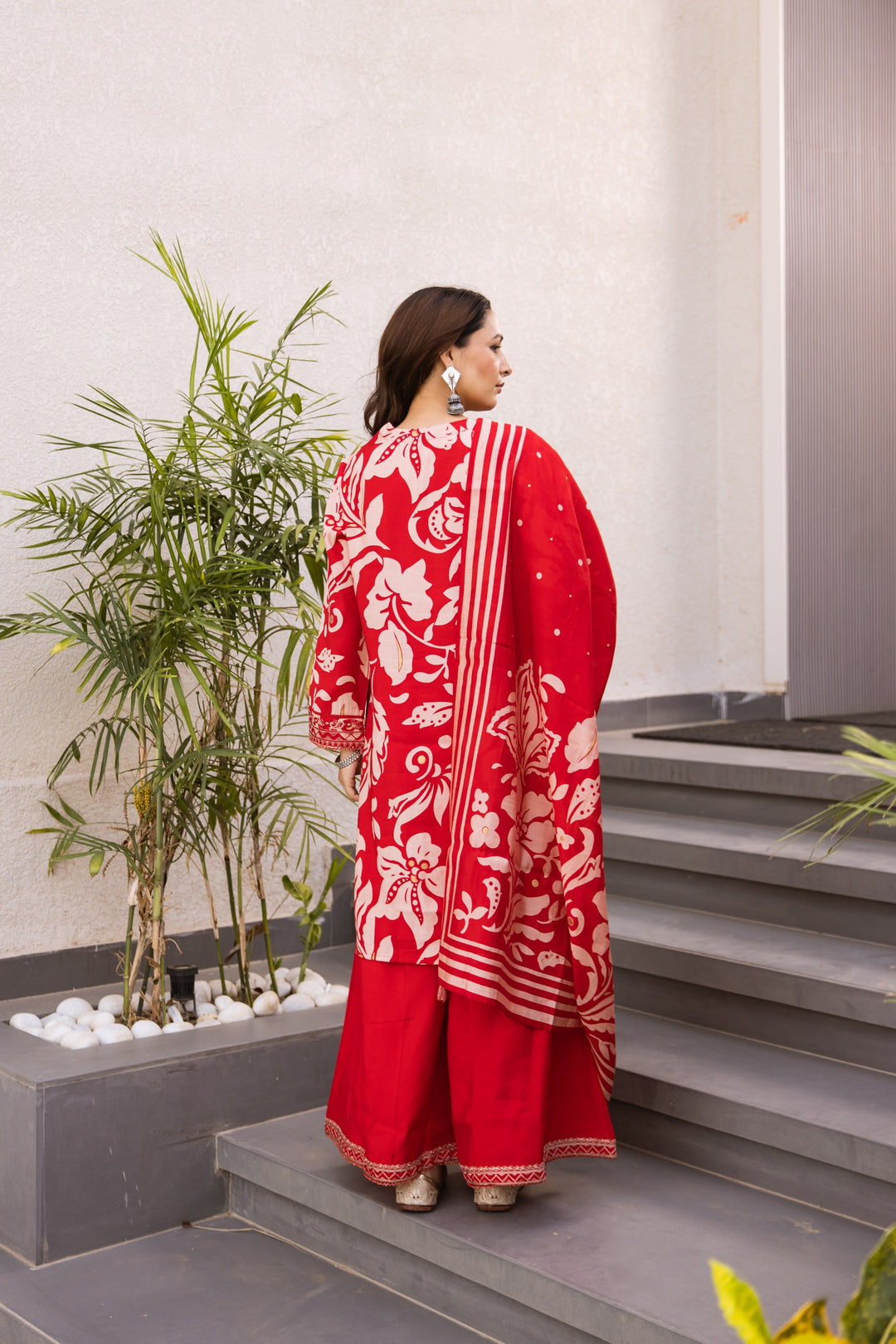 Kabool madder work suit set