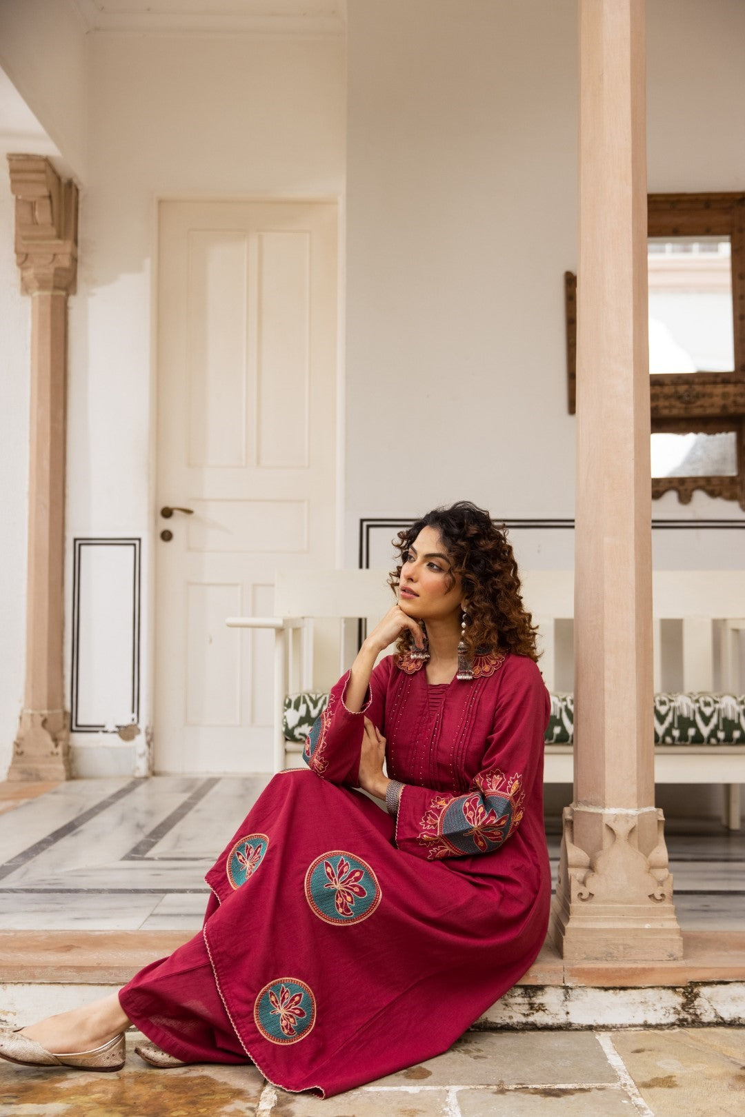 Karen Rouge embroidery kurta pant set