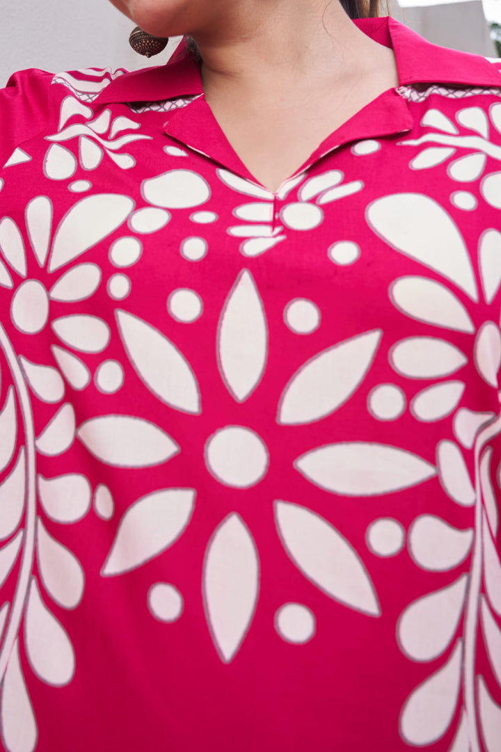 Kabool Cerise printed Co-ord set