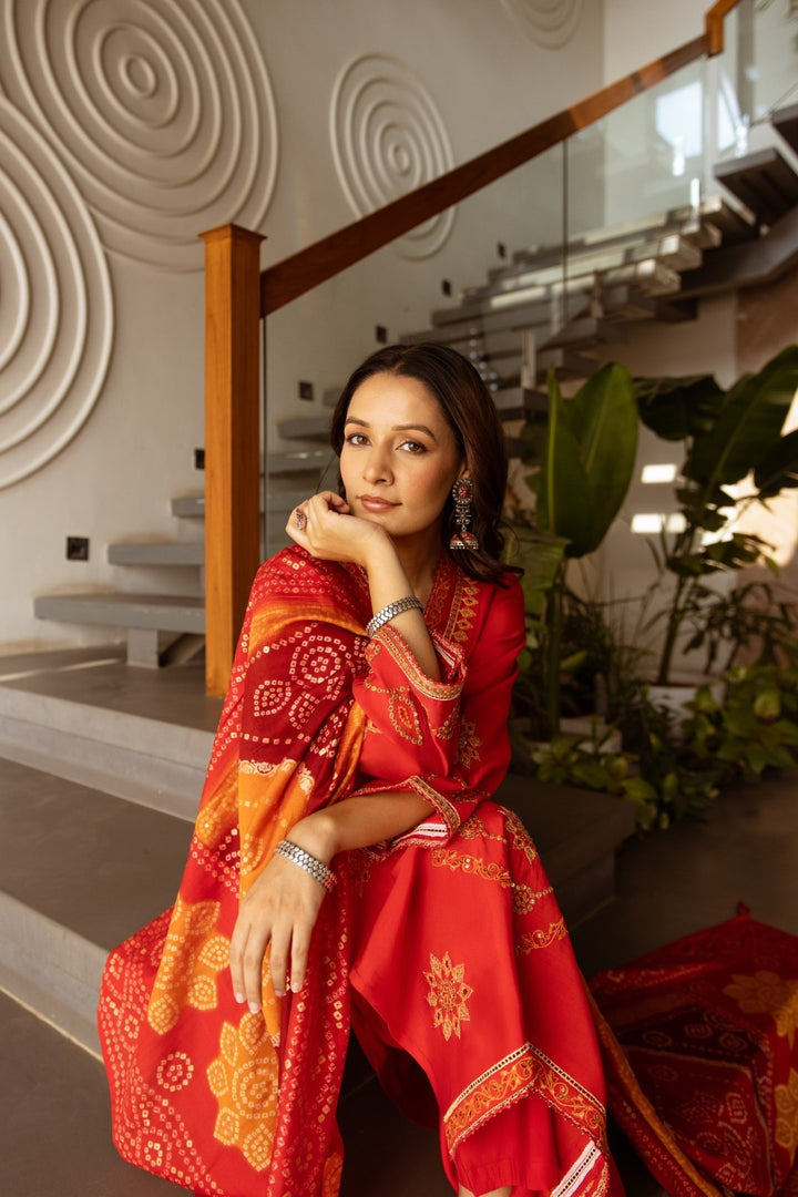 Stravi Tangerine Work Suit Set