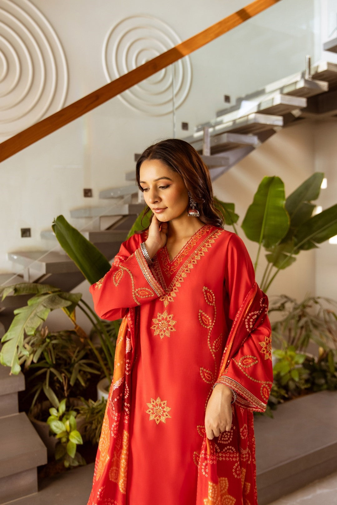 Stravi Tangerine Work Suit Set