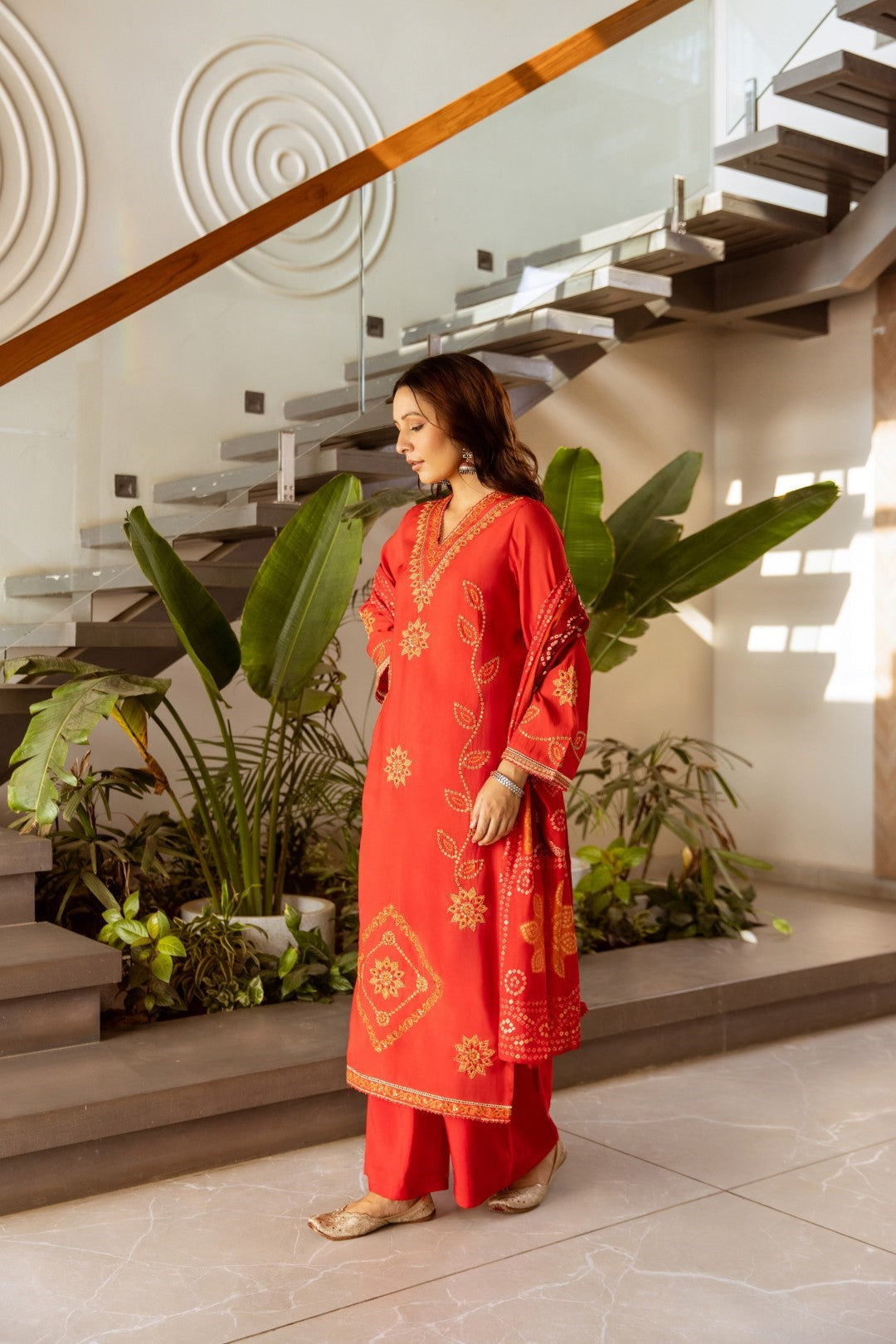 Stravi Tangerine Work Suit Set