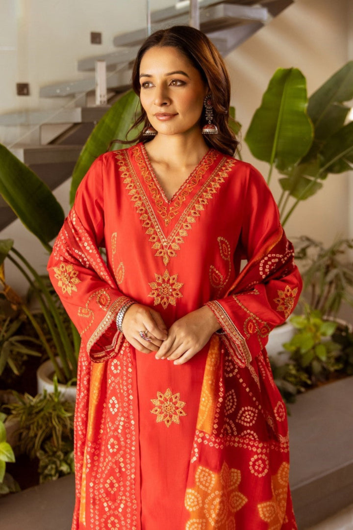 Stravi Tangerine Work Suit Set