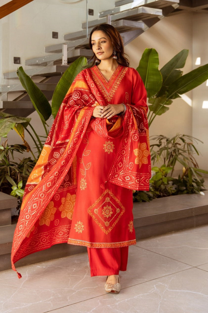 Stravi Tangerine Work Suit Set