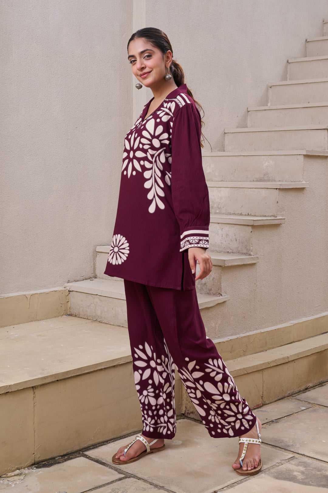 Kabool Cocoa printed Co-ord set