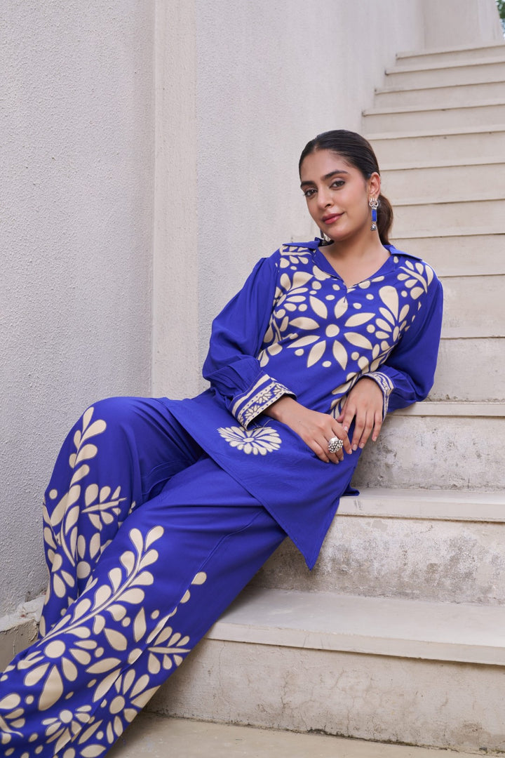 Kabool marine printed co-ord set
