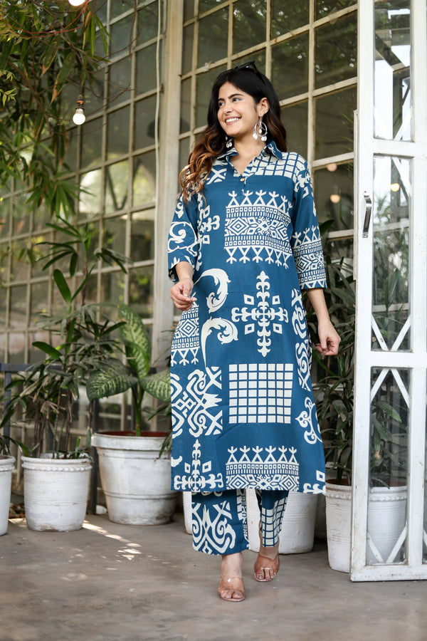Ekaja Indigo Cotton Co-ord Set
