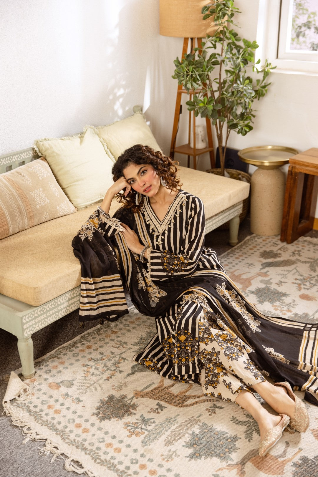 Kamli Sable Cotton Suit Set