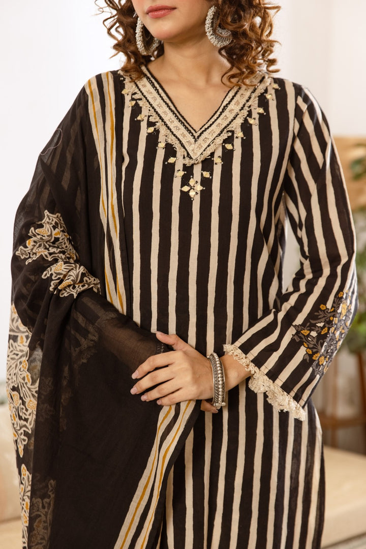 Kamli Sable Cotton Suit Set