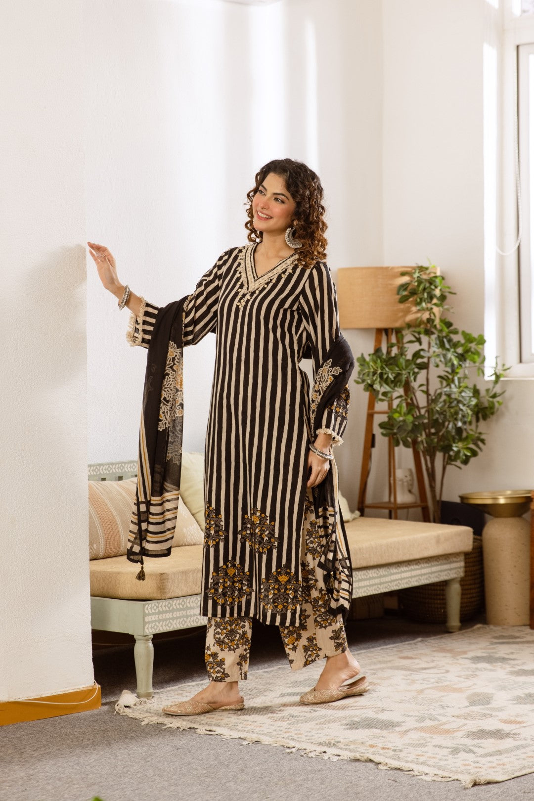 Kamli Sable Cotton Suit Set