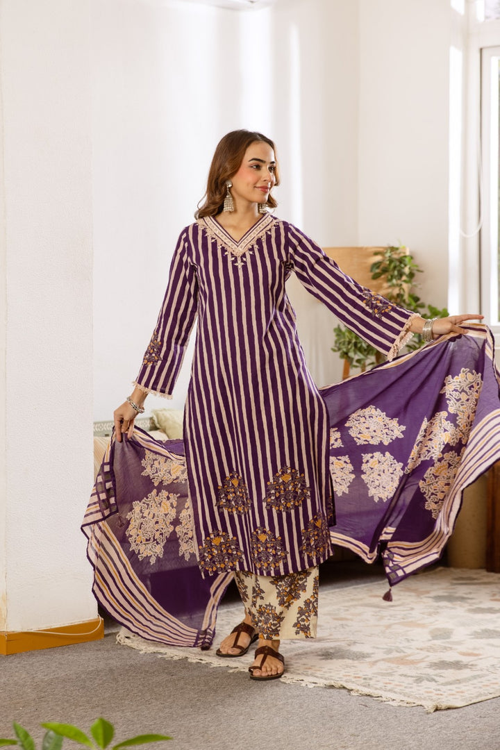 Kamli Iris Cotton Suit Set